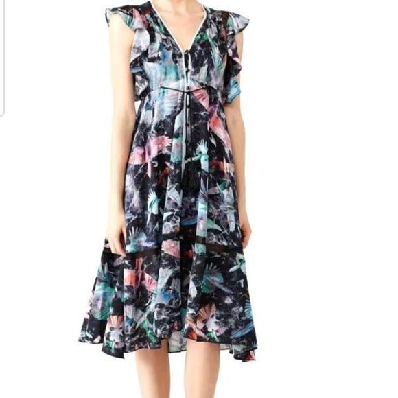 Hunter Bell Printed Harrison Dress sz 12 - Picture 1 of 5